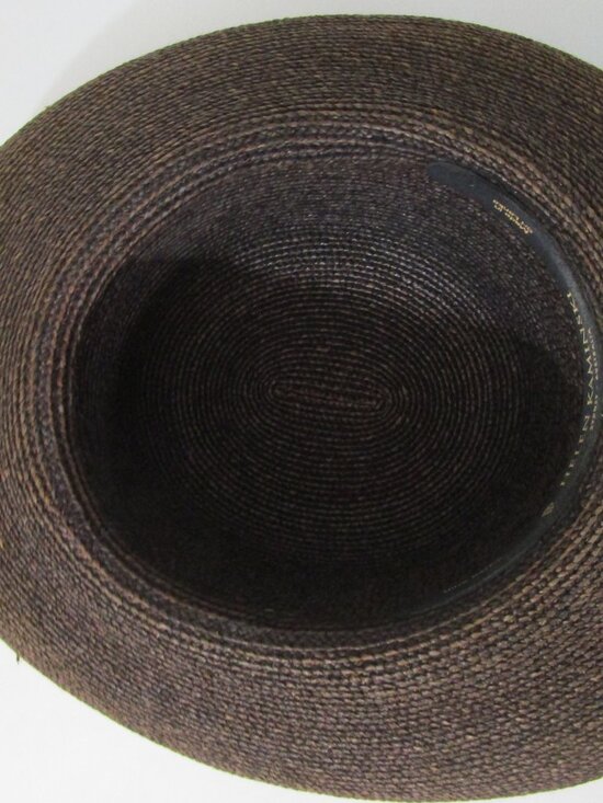Australia Brown Raffia Straw Brim Hat Sun Travel Packable Breton main image 5